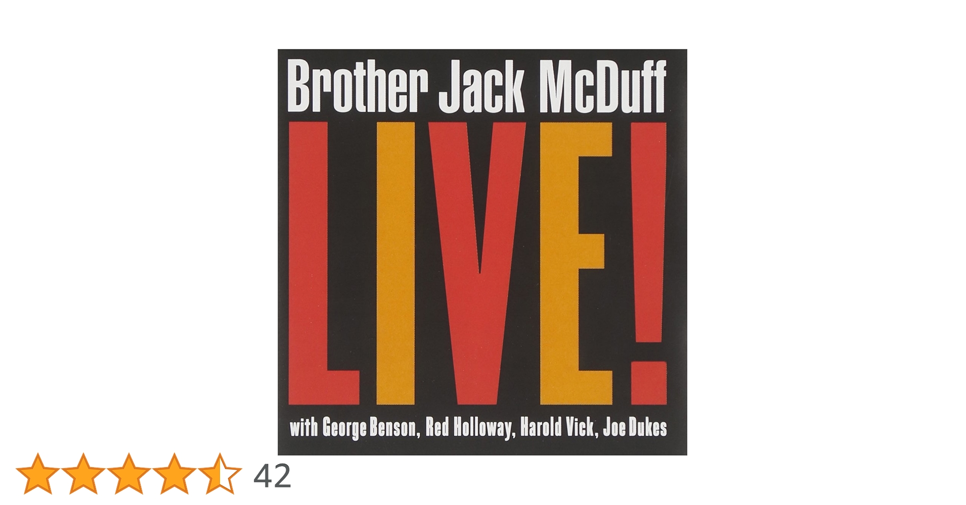 ★未開封・新品ＵＳ盤★『ＬＩＶＥ！』ブラザー・ジャック・マクダフ Amazon.co.jp: Live: ミュージック