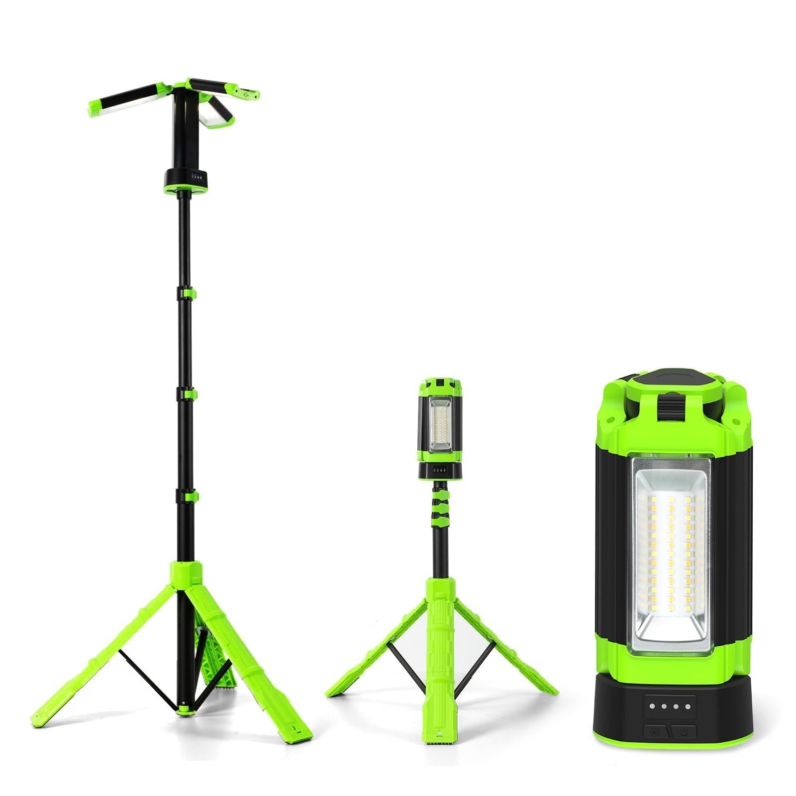 View 1 of 12000mAh Rechargeable Camping Light with Tripod Stand