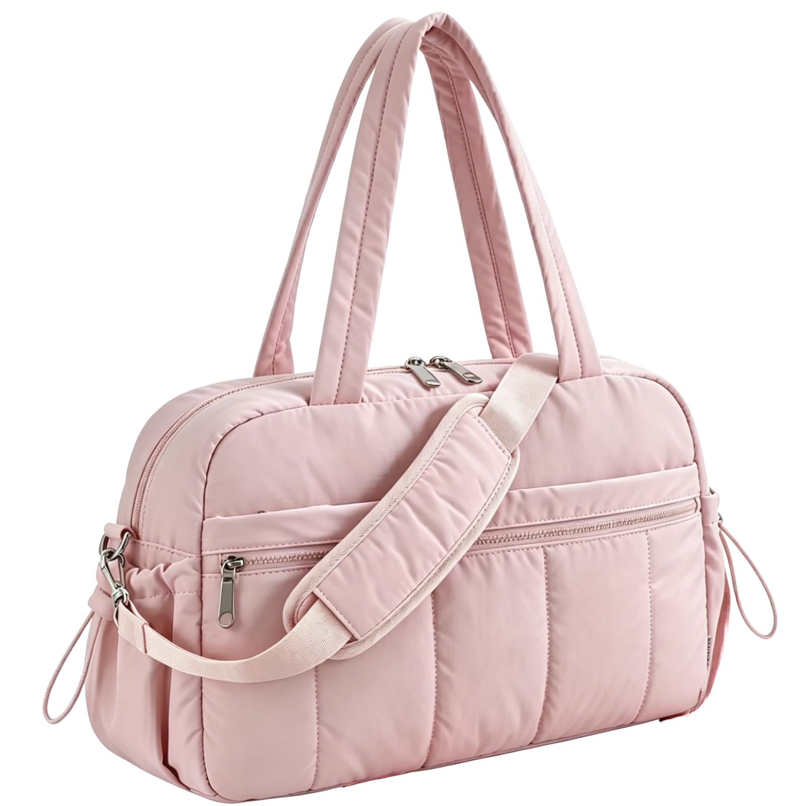 Womens Gym Bag Lightweight Weekend Overnight Bag with Wet Pocket, EasyJet Underseat Cabin Bags Ryanair Carry On, Travel Duffle Bags for Sports, Shopping (Pink)