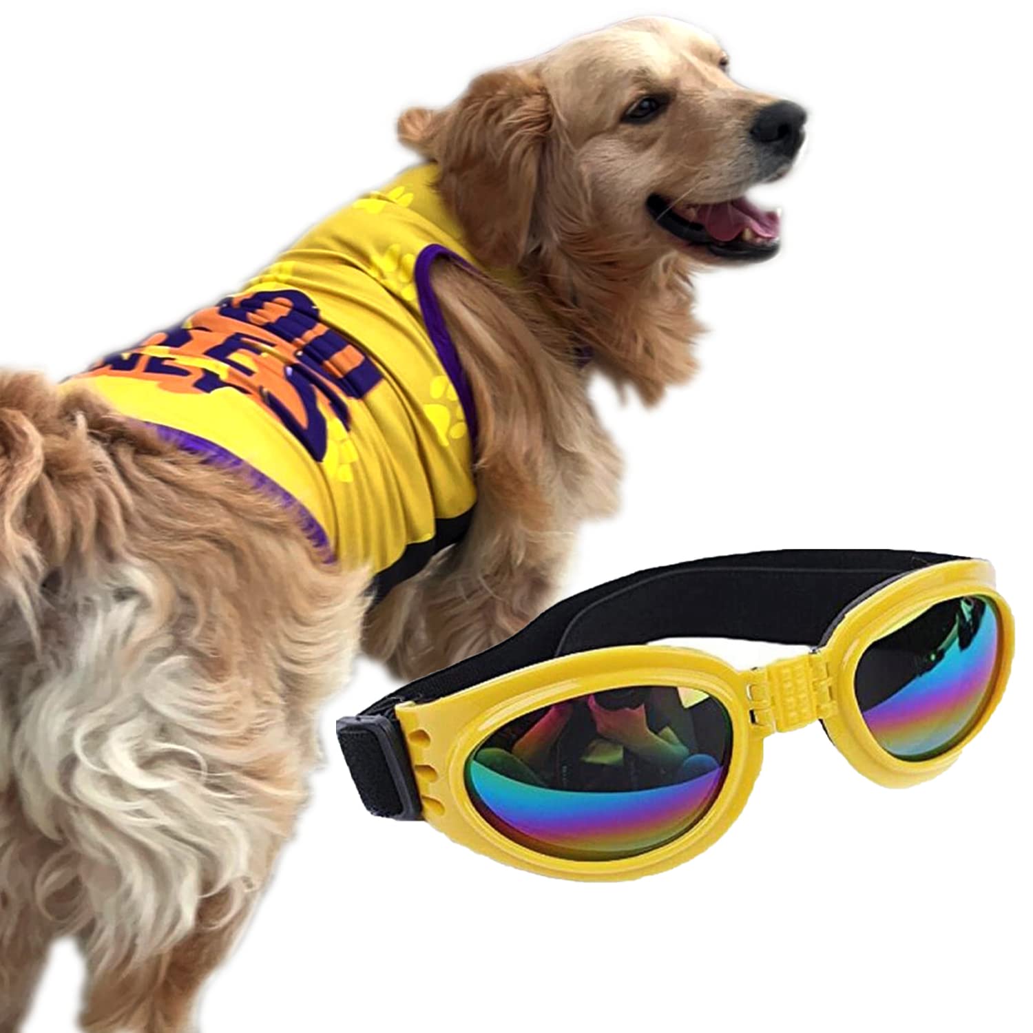 Lulala Pets Dog Clothes Dress Summer Printed t Shirt for Dogs pet Apparel for Dog Cat and Puppies (22INCH, Combo Tshirt + Sunglasses) (B0C1ZNQ87P) Amazon Price History, Amazon Price Tracker