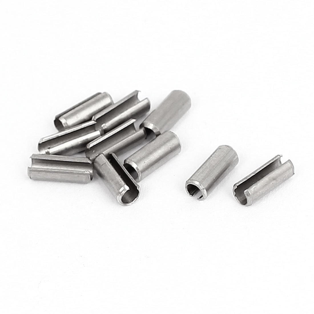 Aexit M3x8mm 304 Clamps Stainless Steel Split Spring Roll Dowel Pins Strap Clamps Fasteners 10Pcs