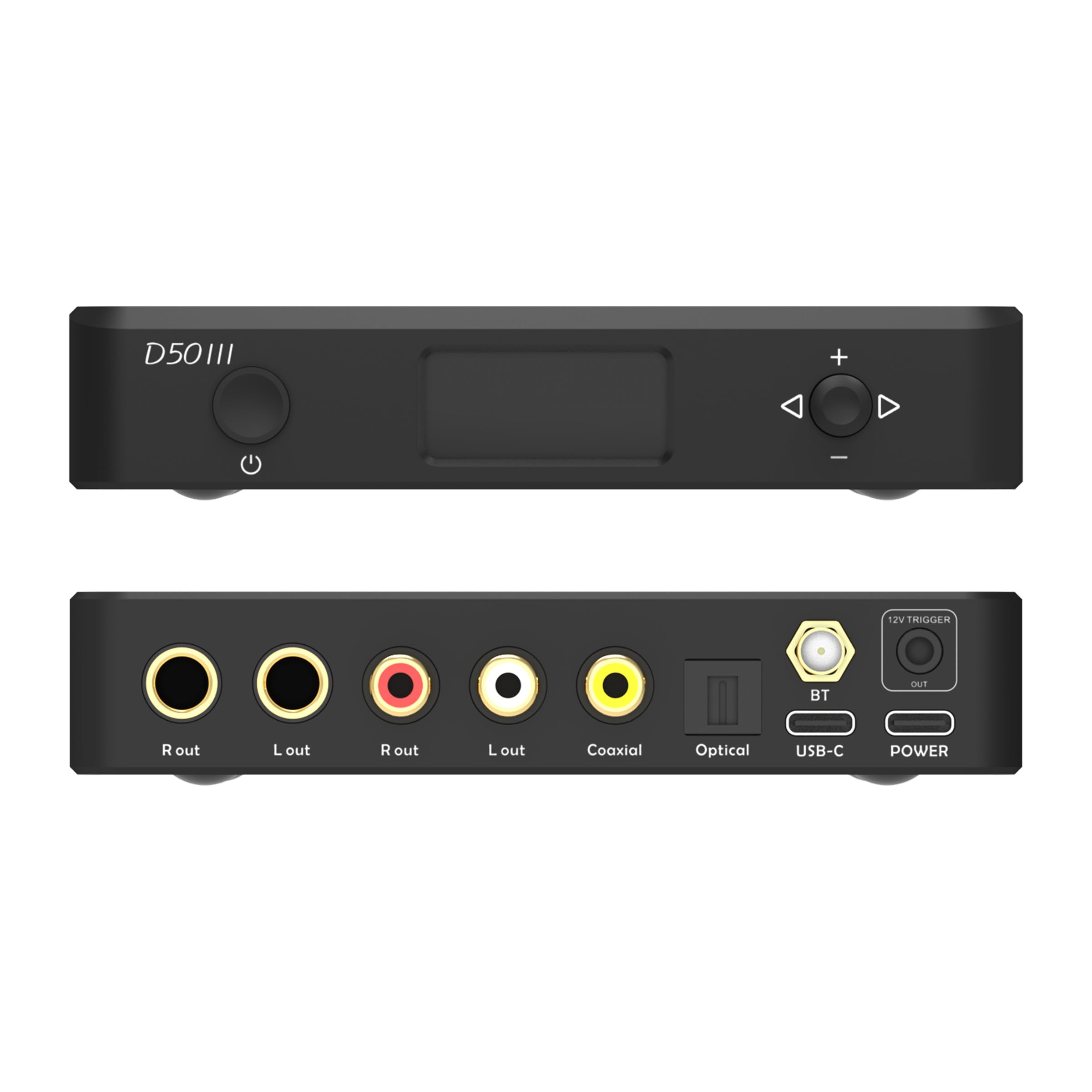 TOPPING D50 III Desktop HiFi DAC & Preamplifier, Dual ES9039Q2M, Bluetooth 5.1, Hi-Res Audio, DSD512/PCM768kHz Support, RCA/TRS Outputs, Includes 12V Trigger and Remote Control (Black)