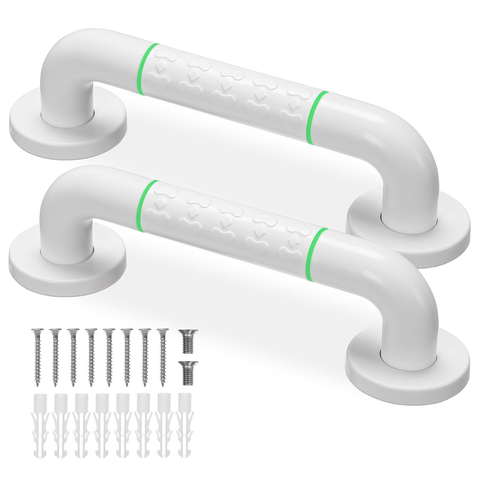 JFMkaer 2PCS Bath Grab Rails with Anti-Slip Grip