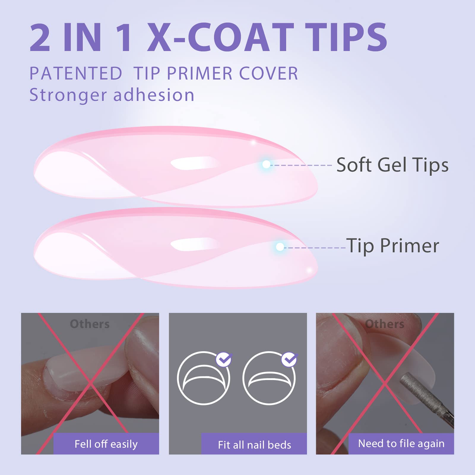 Short Almond Gel Nail Tips, BTArtbox XCOATTIPS 160 Pcs Fake Nails - Image 4