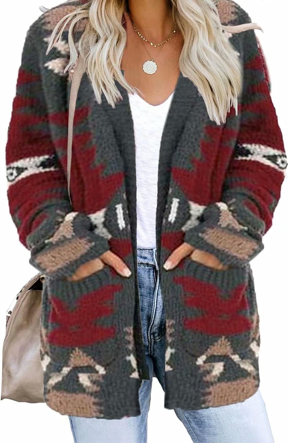 aztec sweater coat