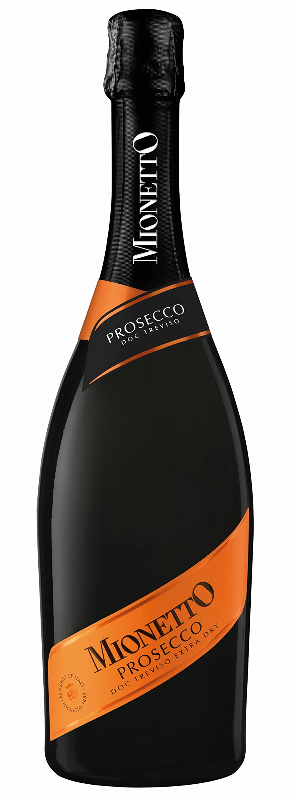 Mionetto Prosecco DOC Treviso Brut Extra Dry (1 x 0,75 l) - Qualitäts-Schaumwein aus Italien, weich und harmonisch, extra trocken, ideal als Aperitif oder zu Antipasti (Packung mit 6)
