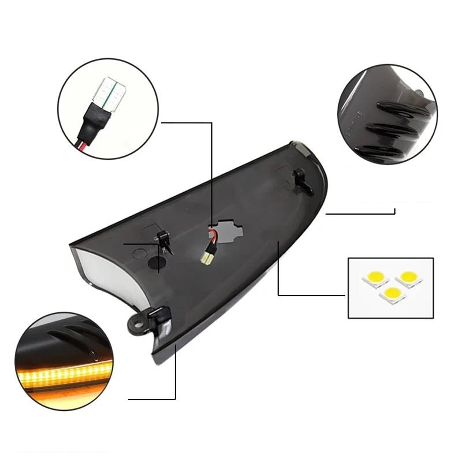 Freccia Dinamica Per Buick Per Rainier Luci Dinamiche A LED Per Specchietti Laterali Anteriori Indicatori Di Direzione Per Specchietto Retrovisore Stile Auto(Smoked Lens)