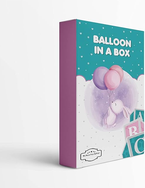 RcheeTechltd - Balloon in a Box - 5 Boxes 52 Alphabet Letters extra BABY and LOVE Letters - Birthday and Party Decorations for Baby Shower Gender Reveal Blue Pink and Cream Balloons Boy Girl Gifts