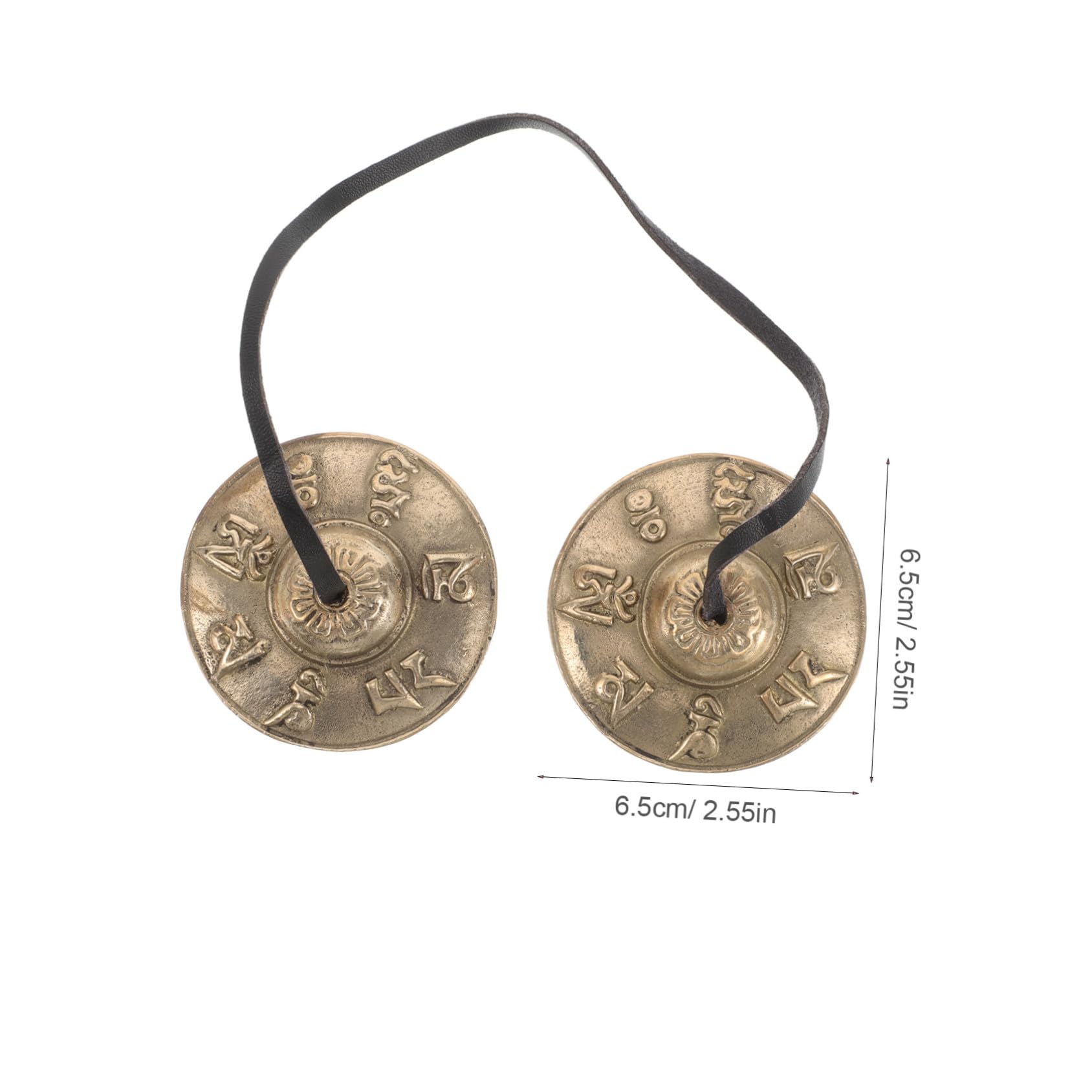 1 Paar Tibetische Tingsha Zimbeln Kupfer Gold, Klanginstrument