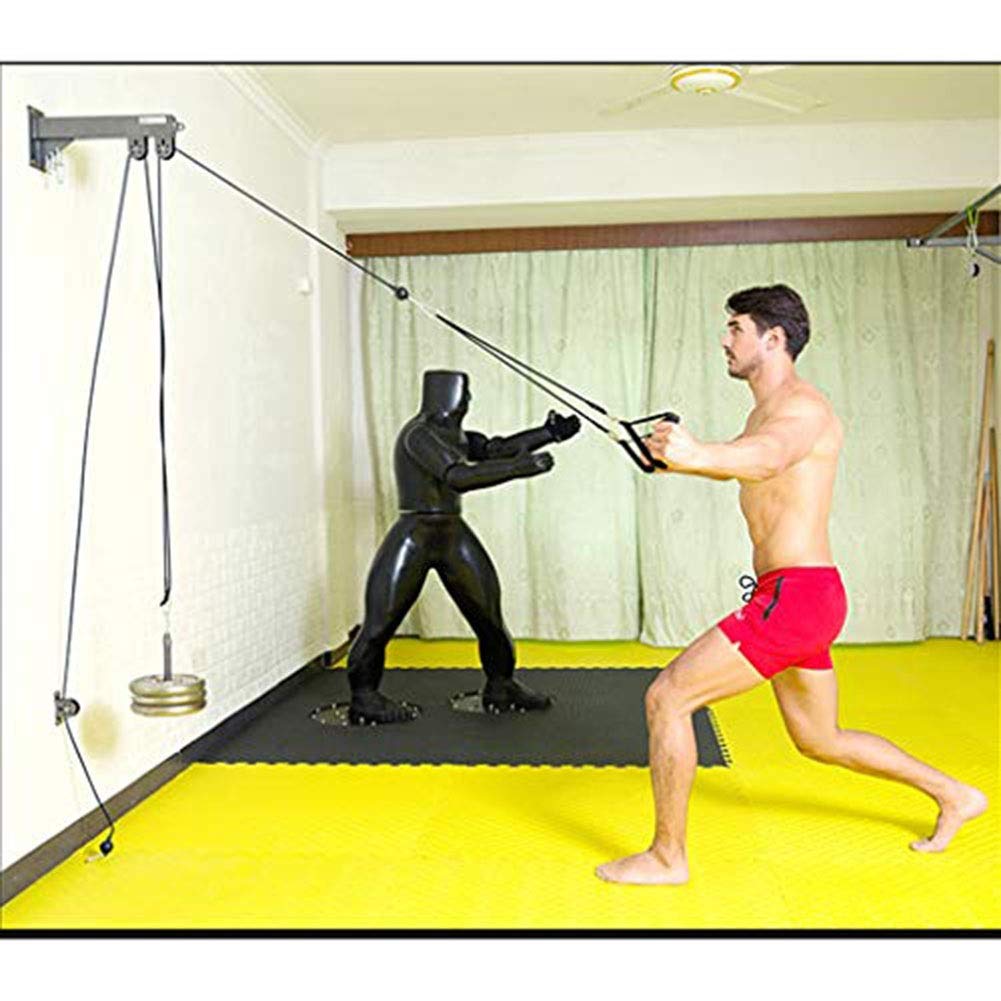 Sistema De Polea De Cable De Pared Montado En La Pared Entrenador Muscular De La Aptitud De La Pared, Curl Bíceps, Ejercicio Estirado De Tríceps, Adecuado Para Todos Los Equipos De Fitness Extraíbles
