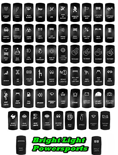 Bright Light Powersports - Laser Rocker Switch - Beer Time- Universal On/Off - 12 Volt (Blue) #TOP5