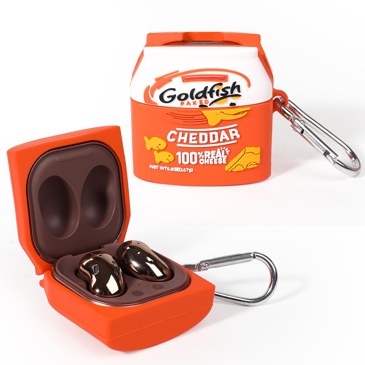 Funda para Samsung Galaxy Buds2 Pro (2022), Galaxy Buds 2 (2021), Galaxy Buds Pro (2021), Galaxy Buds Live (2020), XMBYGY Funda de Silicona con Llavero para Auriculares Galaxy Buds (Monster) — view 13