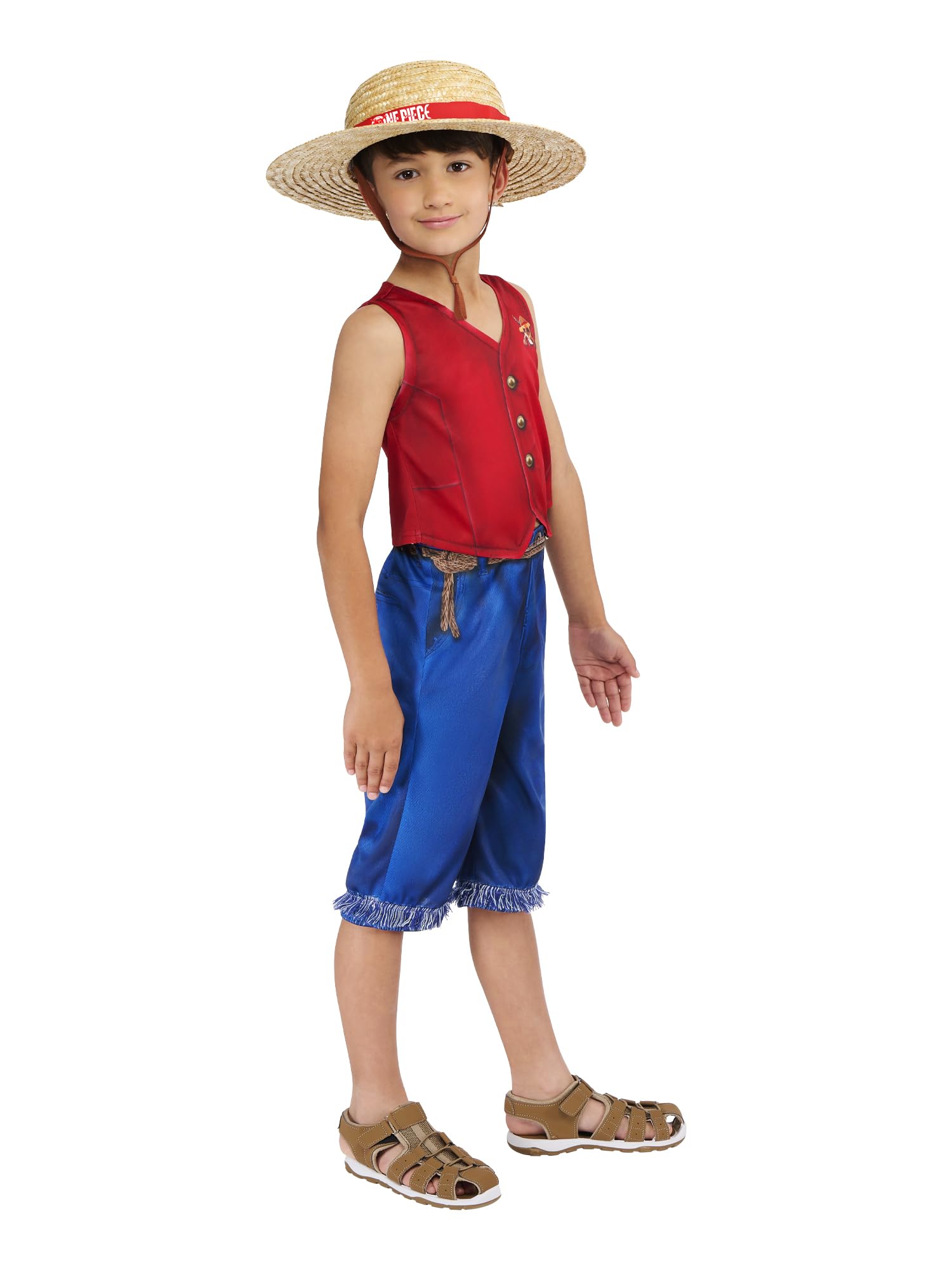 Rubies Official One Piece Monkey D. Luffy Child Costume, Kids Fancy Dress