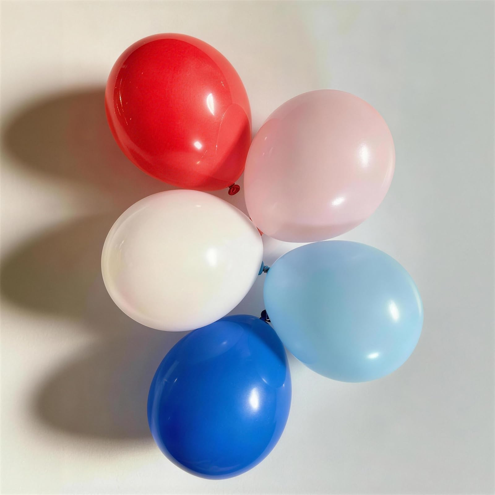 Red White and Blue Balloons 60pcs, 12inch Red Dark Light Blue White Latex Balloons for Boys Birthday Baseball Sport Party Graduation Patriotic Anniversary Remembrance Day Bank Holidays Decorations