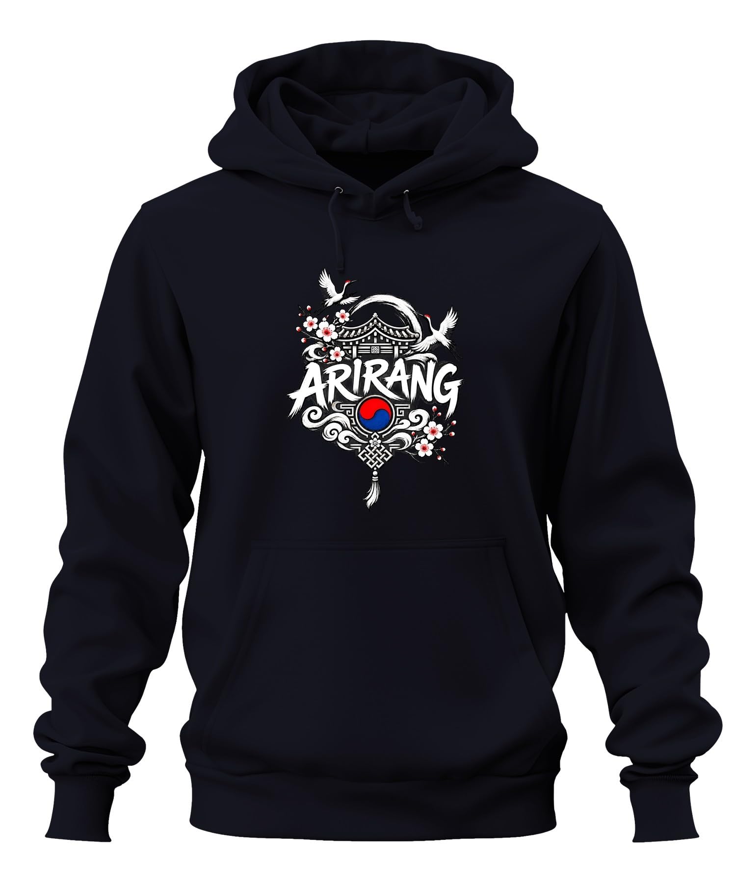 Arirang Korea Żuraw Tempel bluza z kapturem
