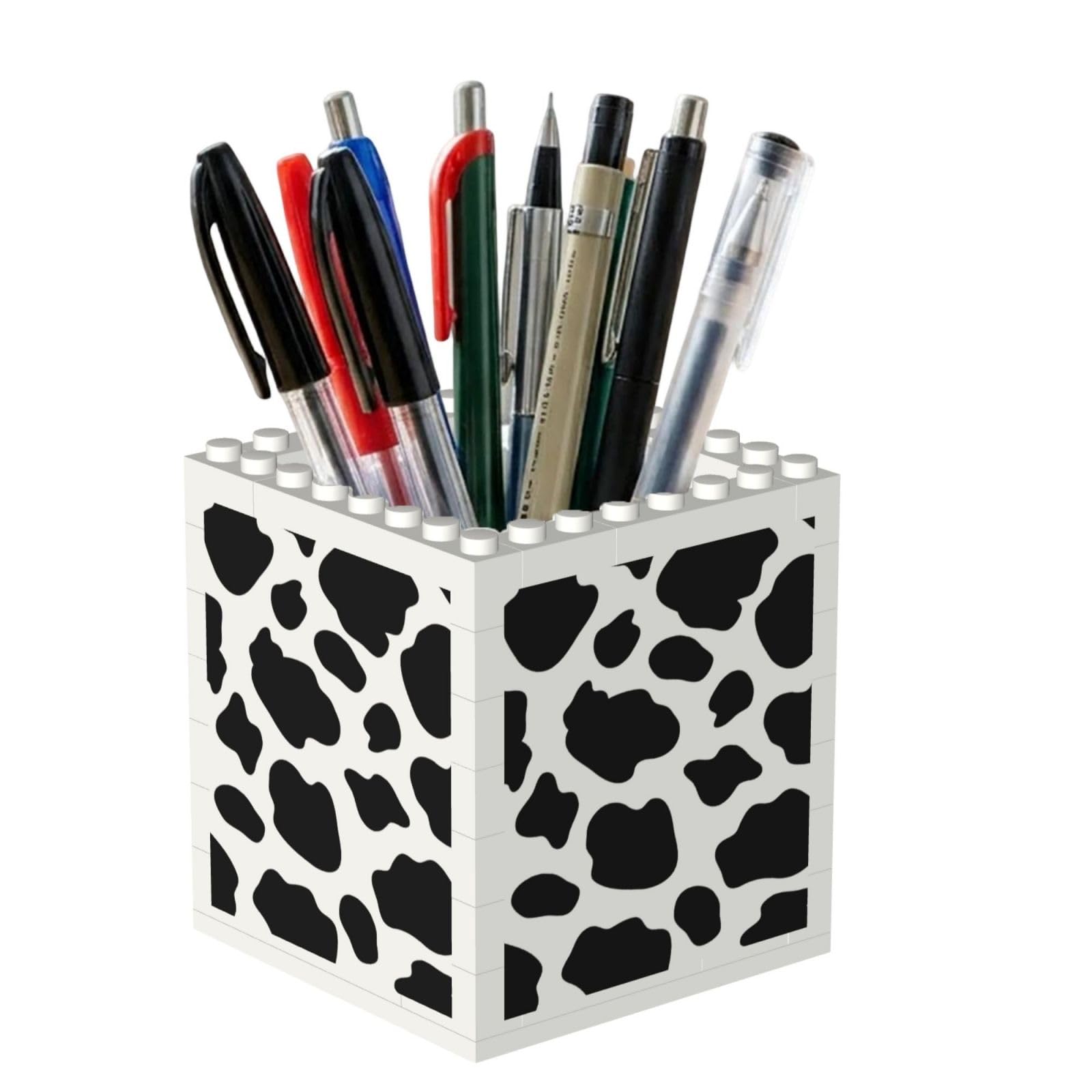 Poadnly Cow Spots, Pen Pot Pencil Holder for Office Home School, Compact Desk Organiser for Office Stationery