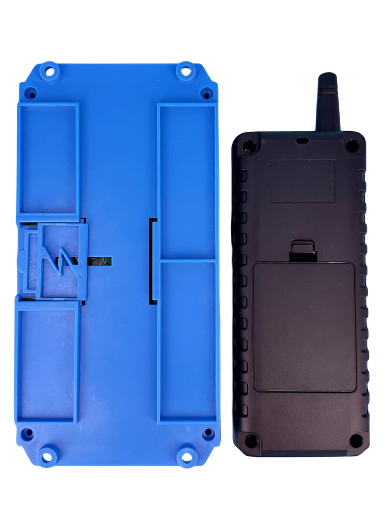 1 set 15 canali DC12 V/24 V 36 V 48 V ricevitore radio + trasmettitore manuale con feedback, frequenza radio 434 MHz 200 m con antenna 3 m, radiocomando gru azionamenti lineari luce motore