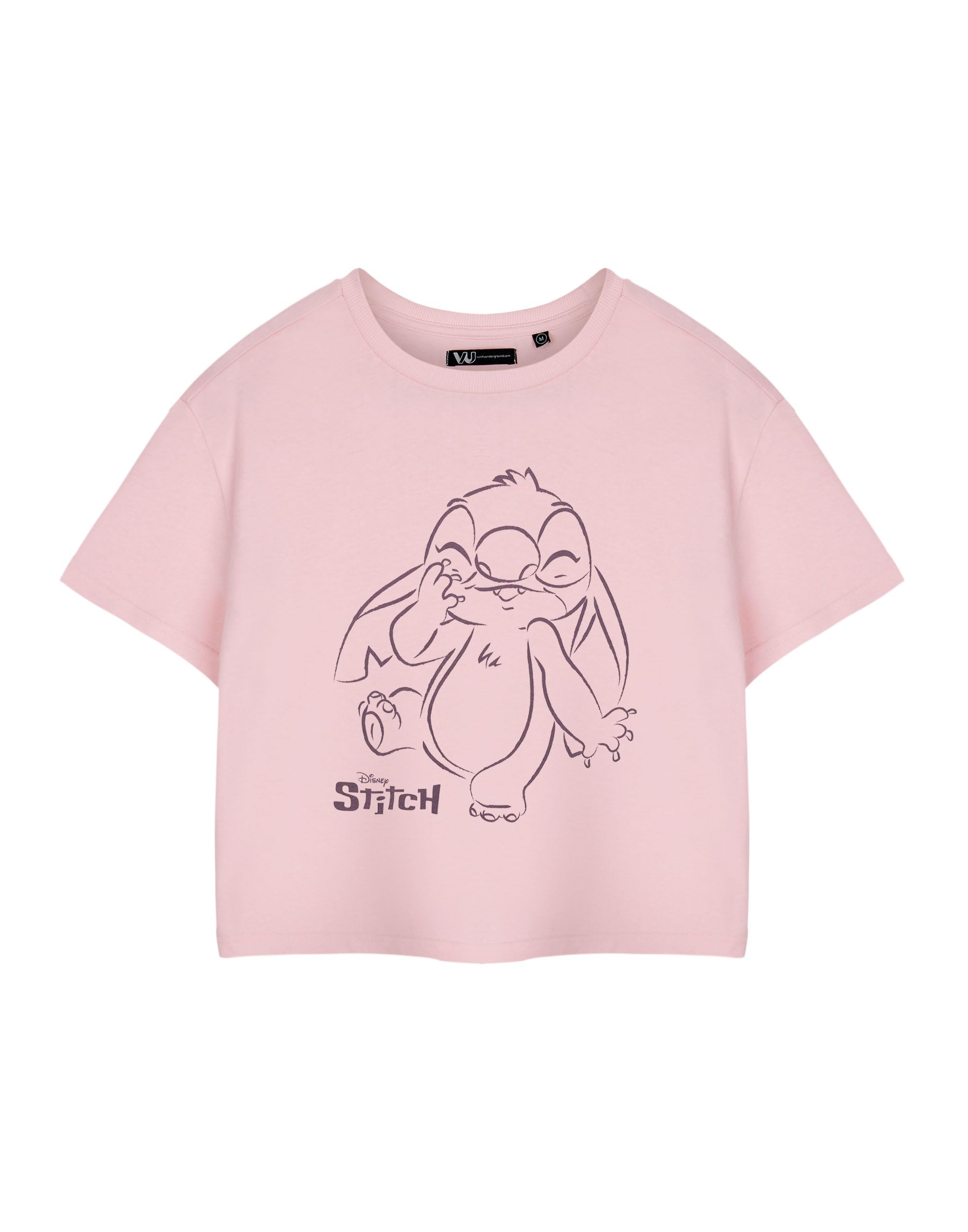 Vanilla Underground Disney Womens Pink Linear Cropped Short Sleeved T-Shirt (Xxx-Large) from B&Q