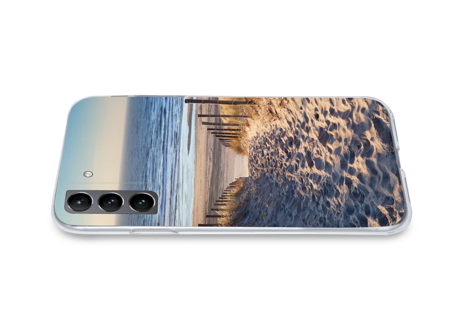 MuchoWow Funda para Samsung Galaxy S21 - Playa - Mar - Países Bajos - Dunas - Sol - Funda de Silicona/Funda Blanda para teléfono móvil