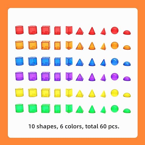 Miniatura 5 de Odoorgames Caja de luz de pintura de arena, mesa de luz para niños, 16 pulgadas (rosa) + 60 formas 3D para enseñar, sólidos geométricos para niños