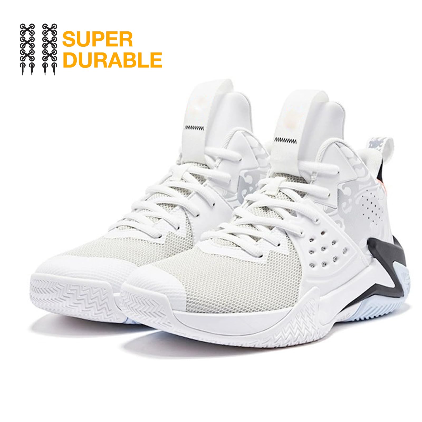 2 pary sznurowadeł klasy premium, białe, odporne na rozerwanie sznurowadła [6 mm szerokości], białe sznurowadła 100 cm, zapasowe Shoelaces do sneakersów, butów sportowych, butów do biegania,