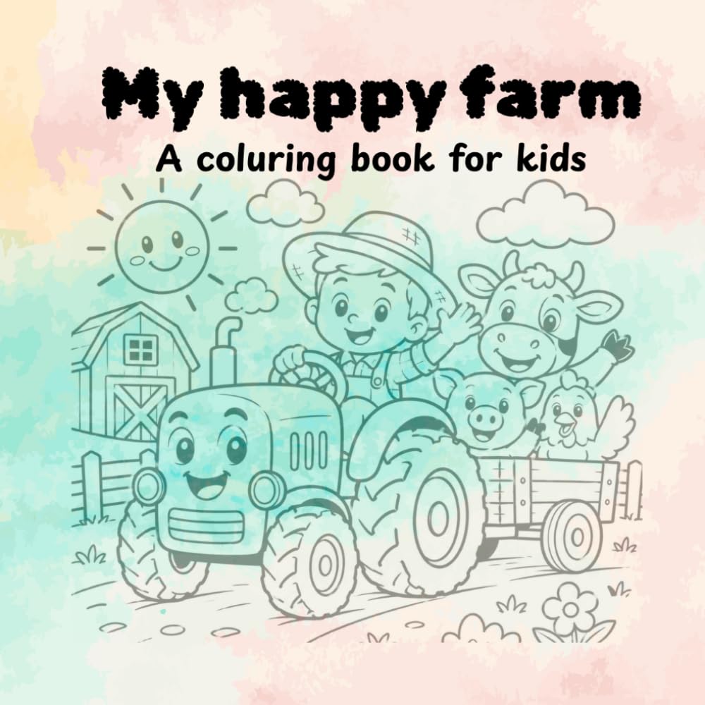 My happy farm: coloring book for kids