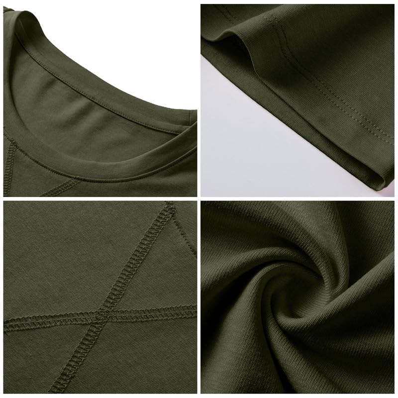 Mens 3 Pack Crewneck T-Shirts Multipack Short Sleeve Hipster Hip Hop Longline Classic Tee Tops 5