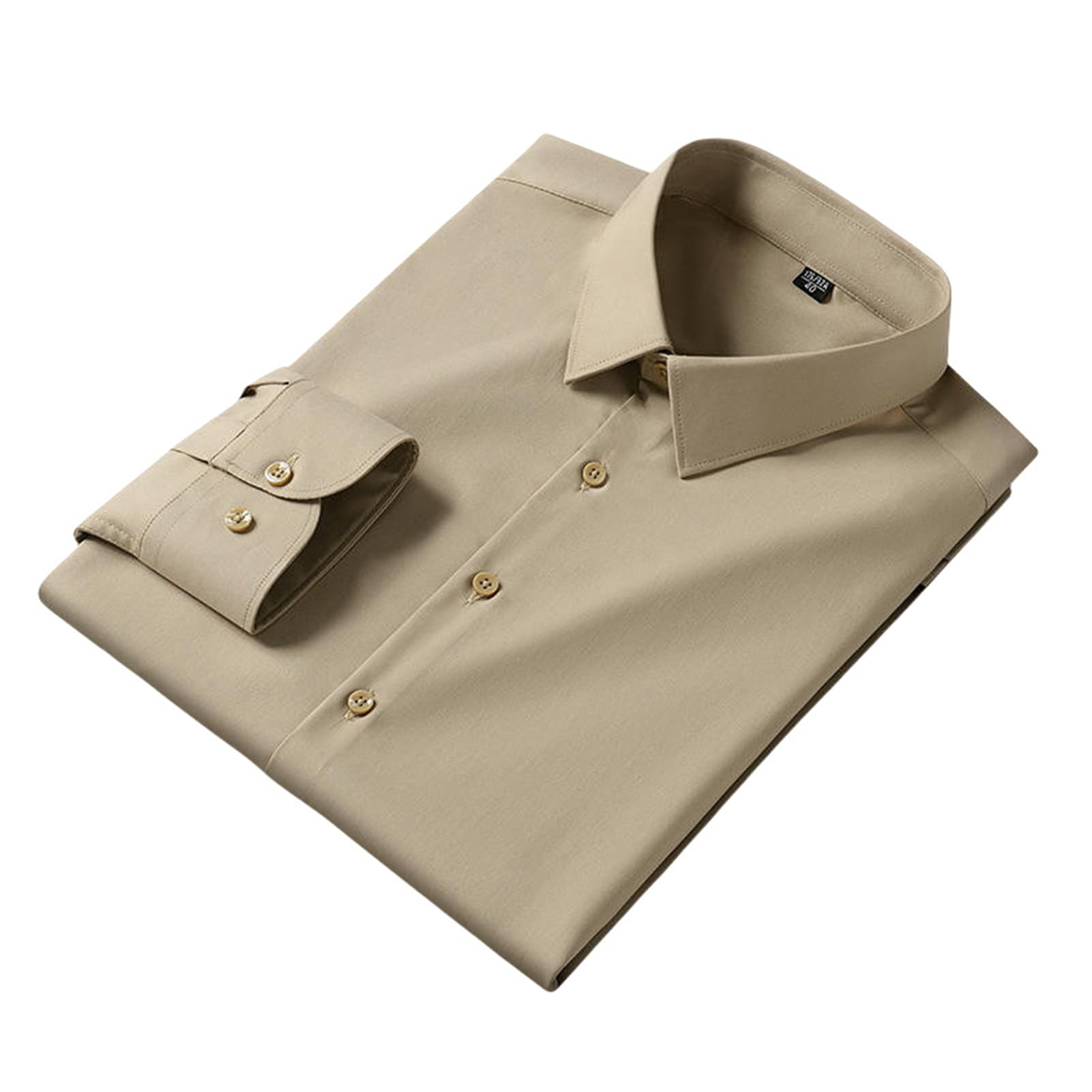 Camisa de manga larga profesional de seda de morera para hombre, color liso