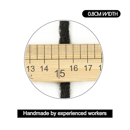 Miniatura 8 de Extensiones de cabello humano 100 % humano de 6 pulgadas, 10 hebras de 0.23 pulgadas de ancho, hechas a mano, para hombres, mujeres y niños, las