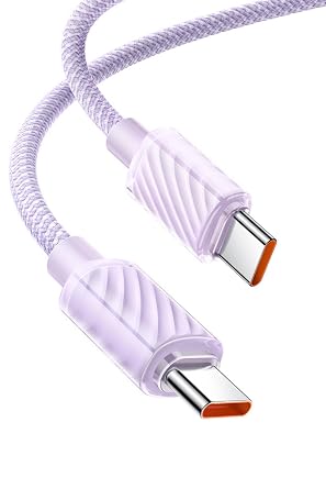 MCDODO CA-3672 Crystal Serisi Type-c Type-c 100W PD H zl   arj ve  rg  Kablo Mor 1.2m