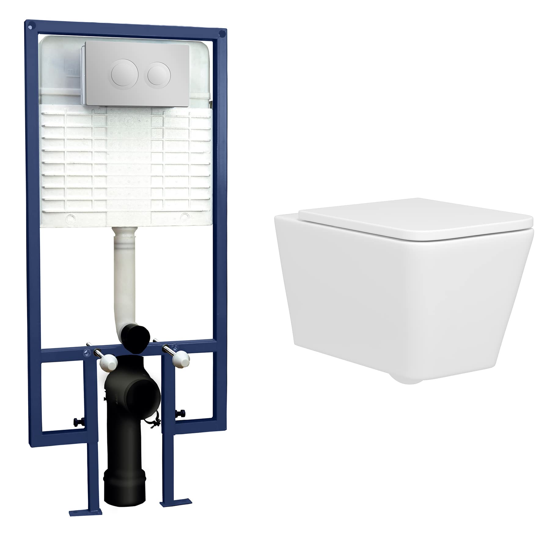 Buy Elena Wall Hung Rimless Toilet with Soft Close Seat & Wall Hung