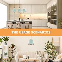 Vista 6 de Baluue Pantalla de lámpara pequeña con clip, pantallas de araña de tela de encaje, cubierta de campana victoriana vintage para apliques de pared