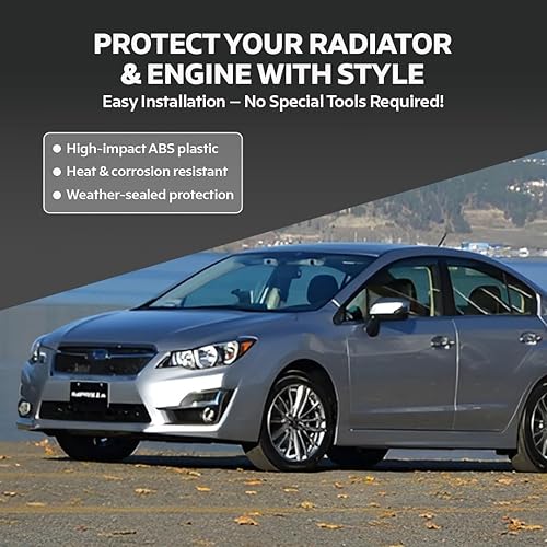 Miniatura 5 de FITRITE AUTO PARTS Nueva parrilla de parachoques delantero para Subaru Impreza 2015-2016, acabado texturizado gris oscuro mate, plástico SU1036101