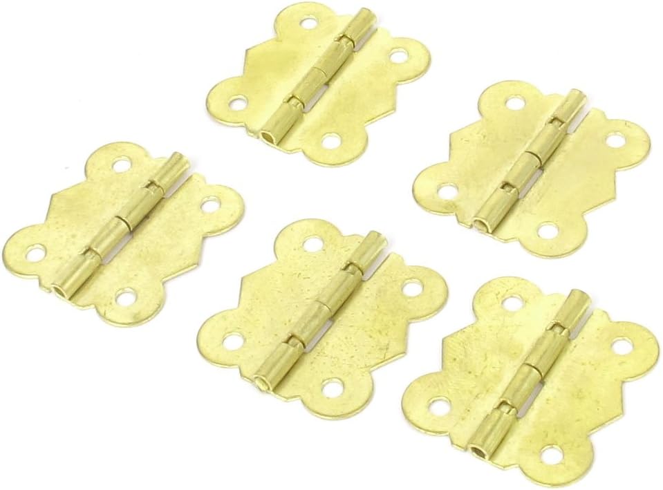 Aexit 30mmx27mm 90 Gate Hardware Degree Cabinet Gate Closet Door Butterfly Shape Metal Gate Hinges Hinges 5pcs