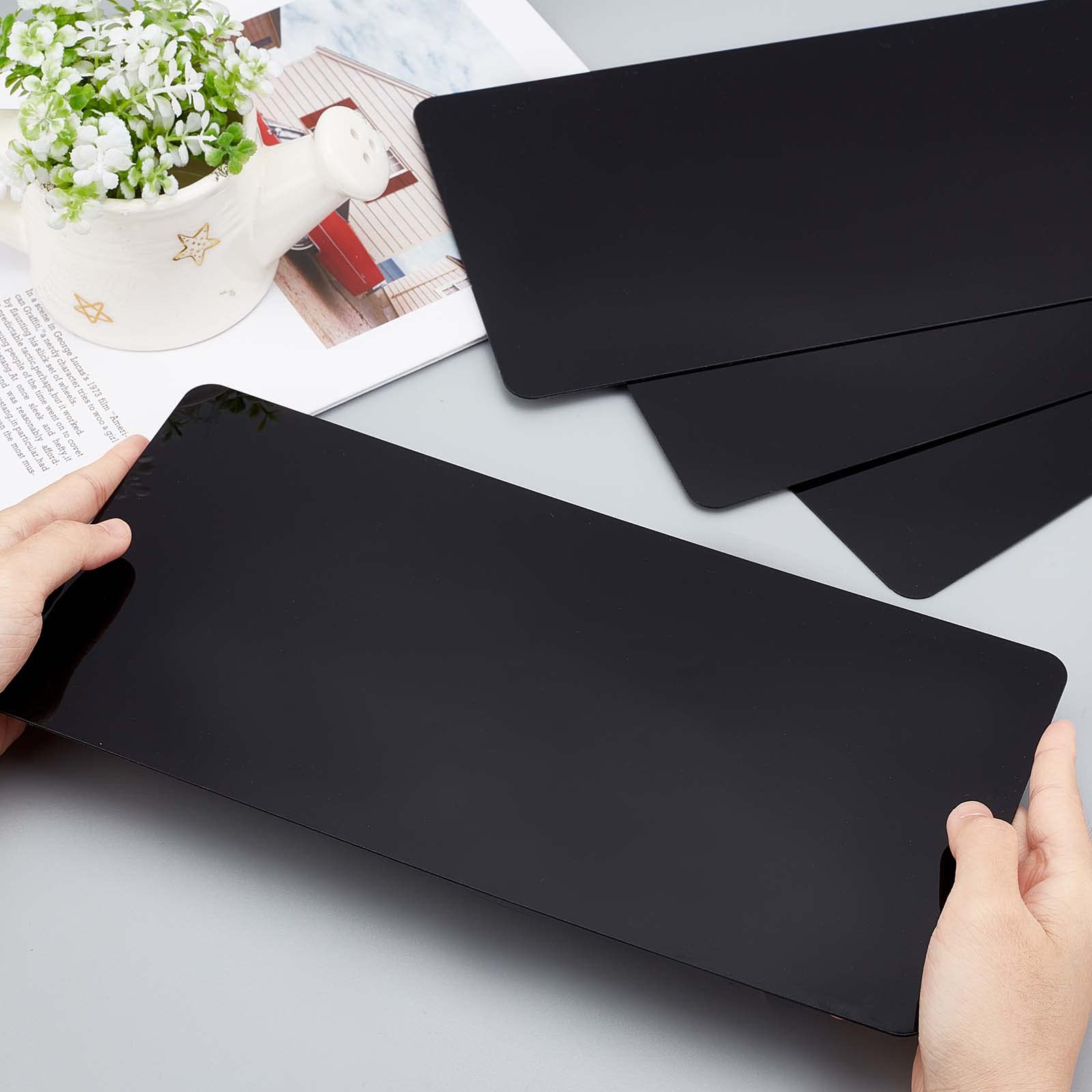 PH PandaHall 2pz Bag Base Shaper in Feltro Fondo Interno per Borsa, 30.5x13 cm Rettangolare Nero Fondo Borsa Base per Sacchetto a Maglia Borsa a Tracolla Fai Da Te
