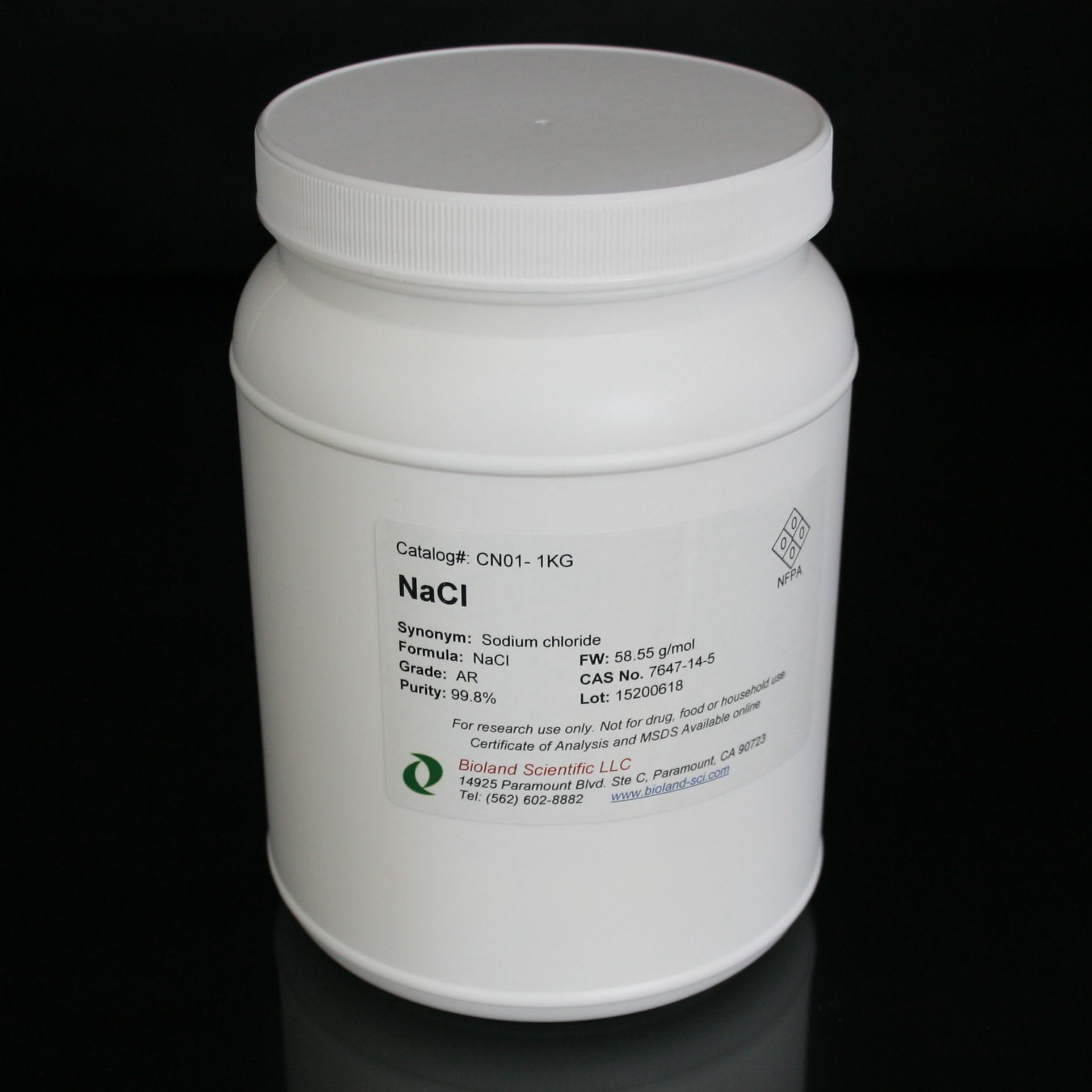 Sodium Chloride (NaCl, AR Grade, 1 kg)