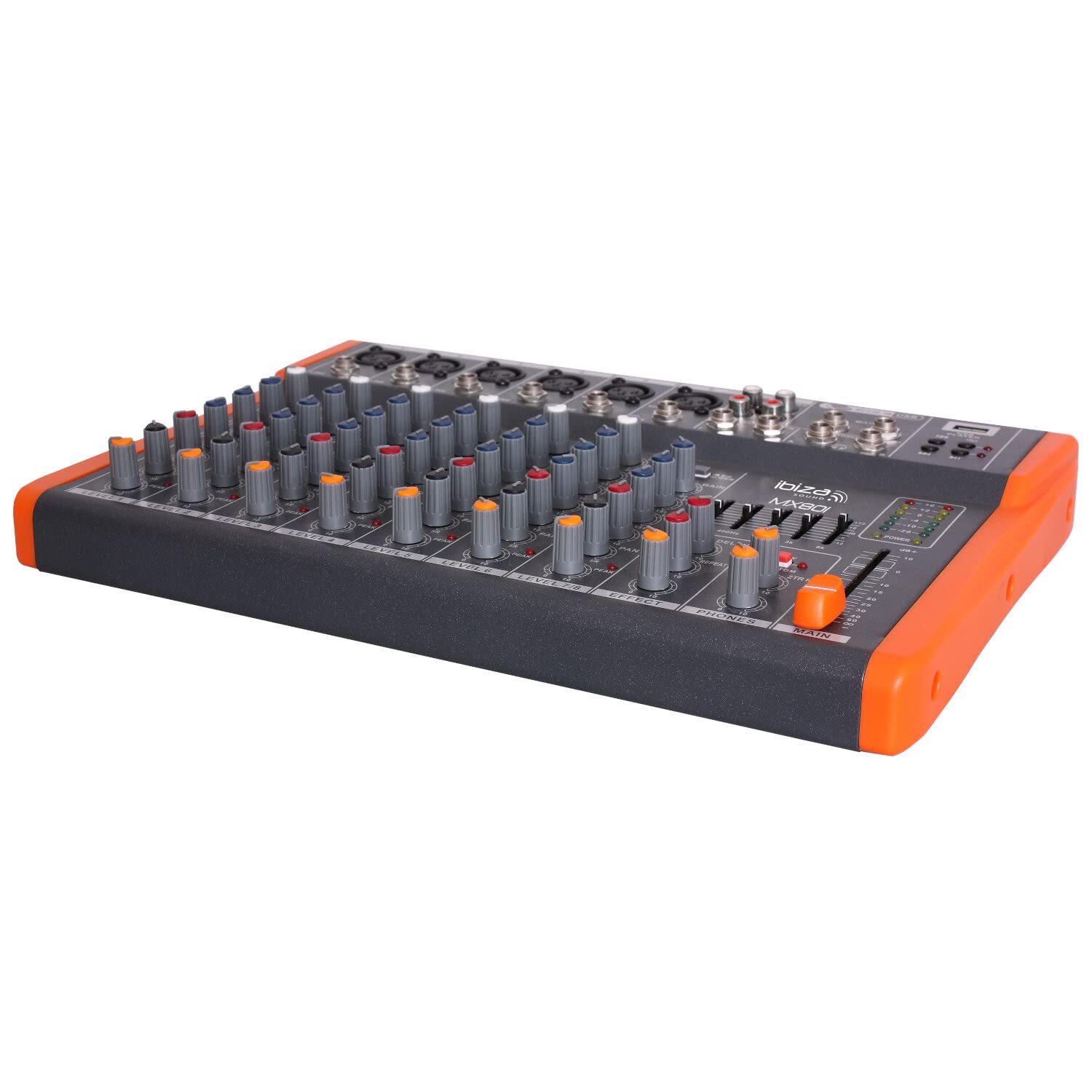 Mixer Semi-Professionale IBIZA MX801 6 Canali - Con USB Ed Effetti Per DJ