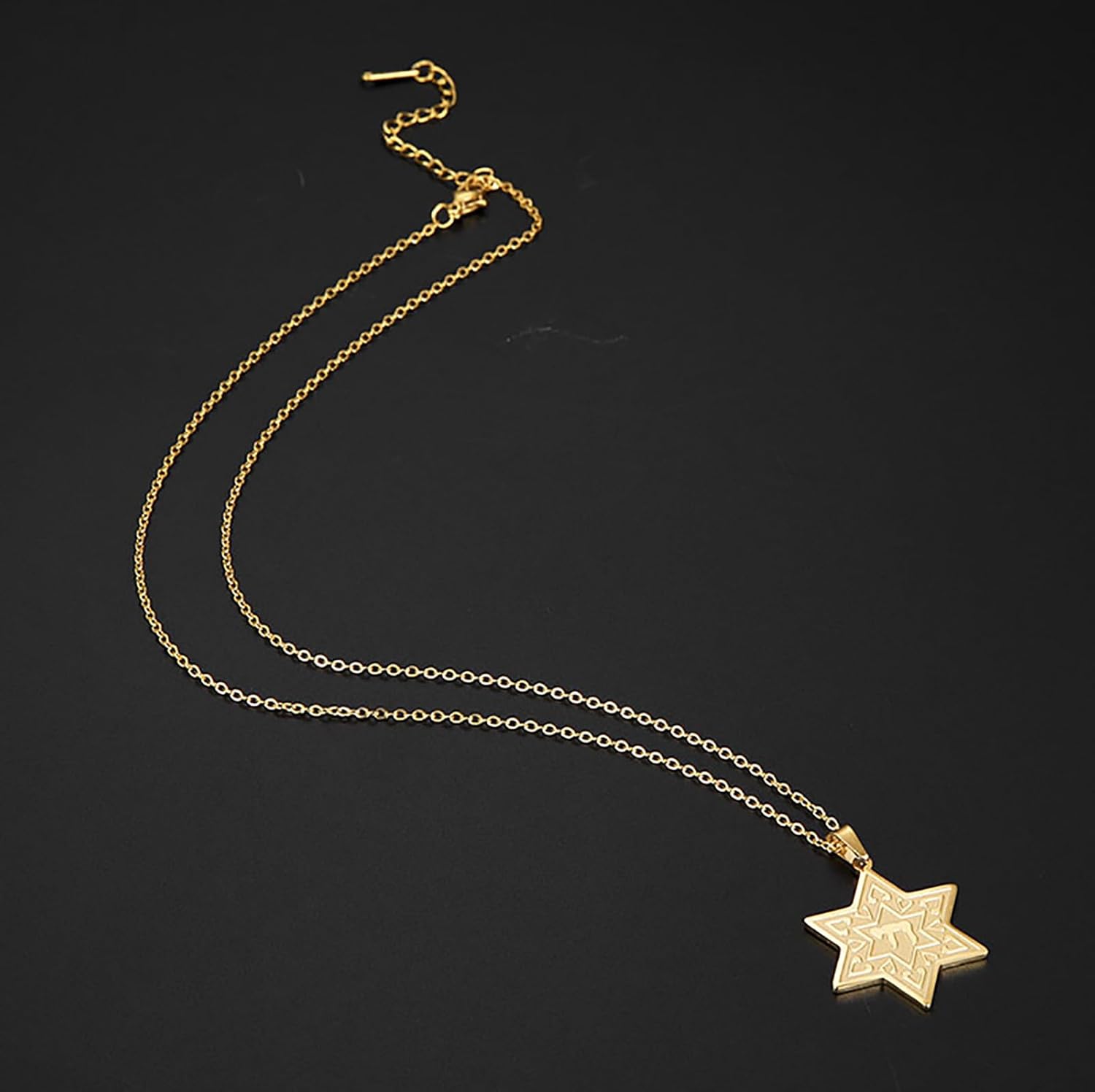 VASSAGO Jewish Star Necklace Stainless Steel Chai Pendant Am Yisrael Hebrew Amulet Jewelry Gift for Women Men - Image 5