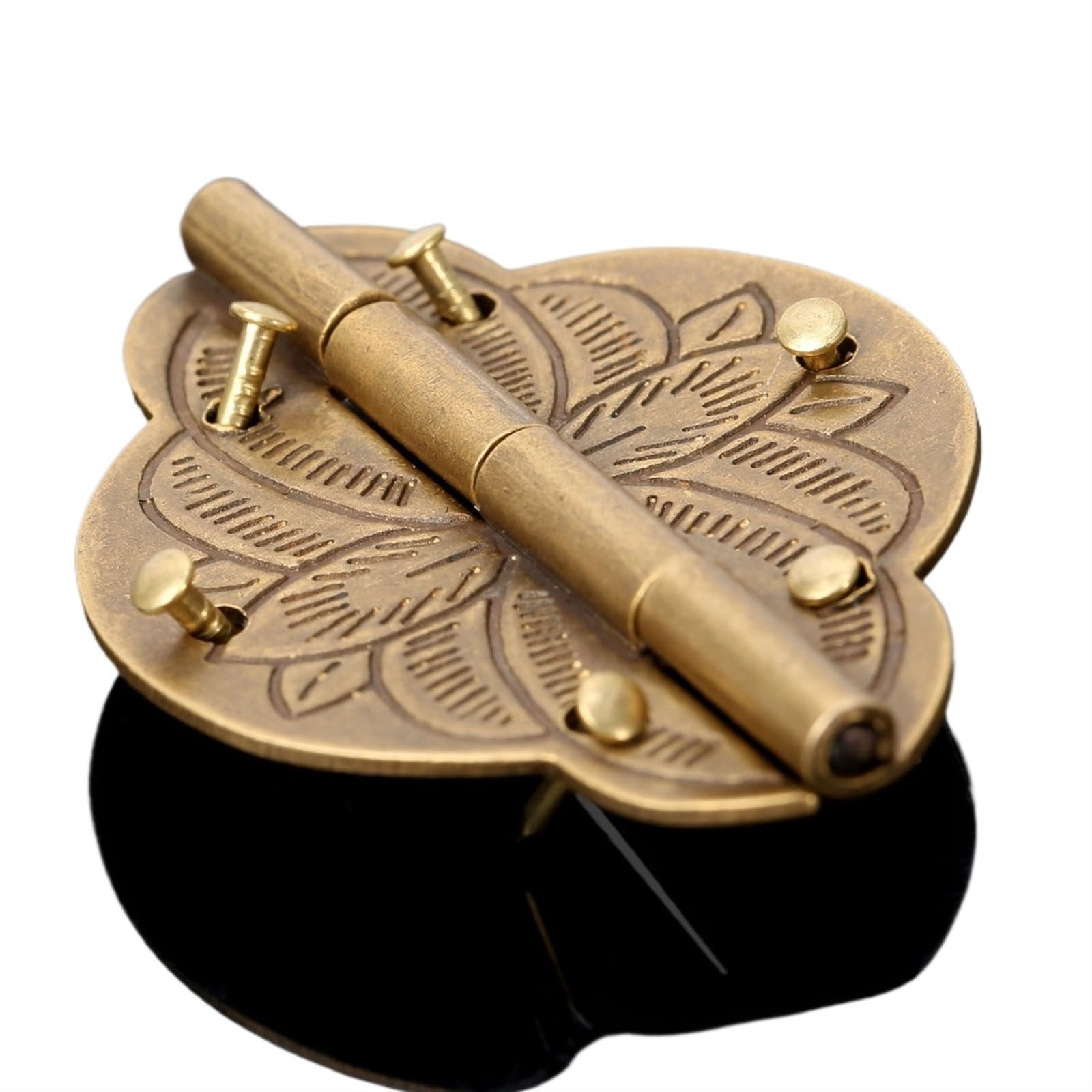 Charnières de meubles en laiton antique 43x31mm, ferrure décorative boîte bois