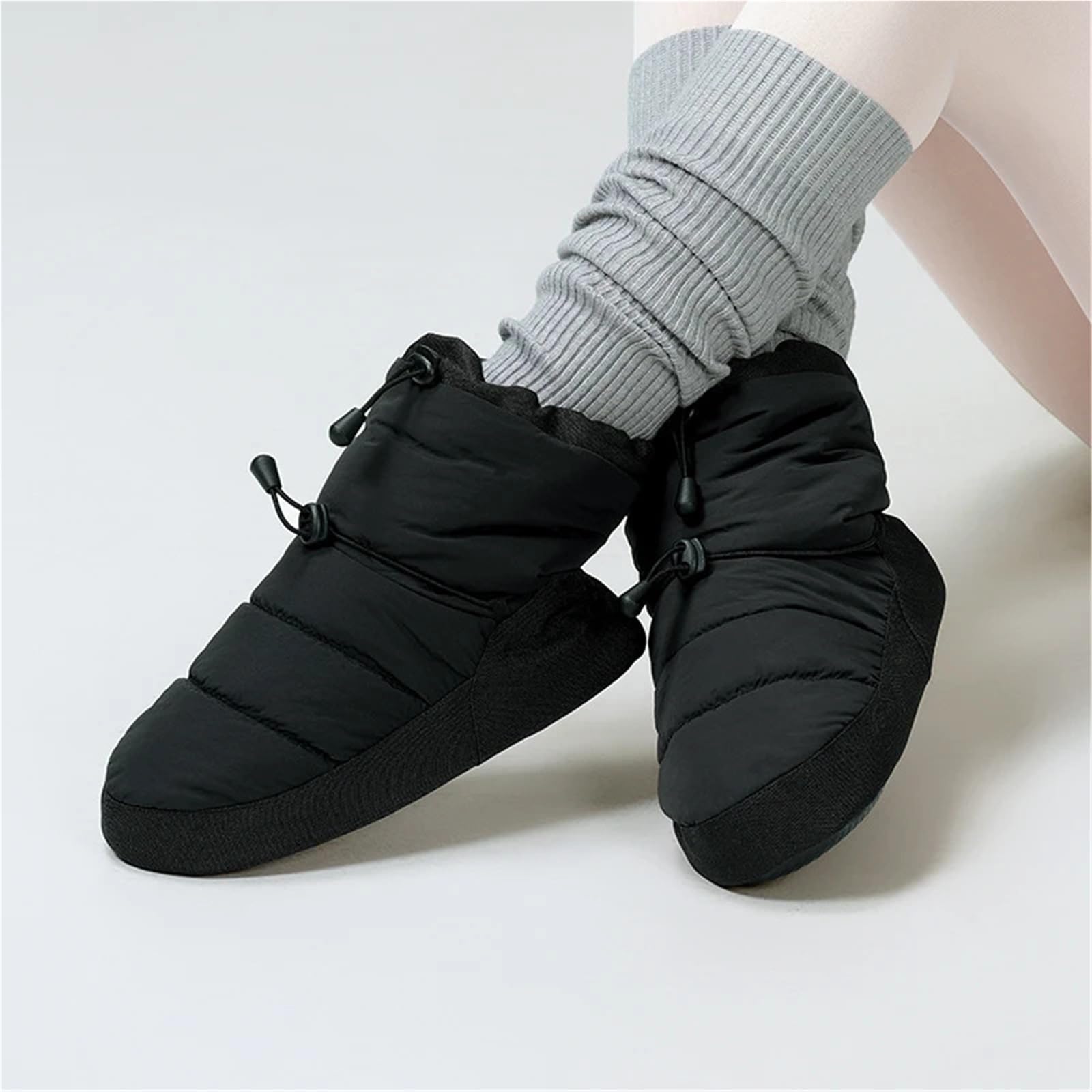 Scaldapiedi Danza Scarpe da Ballo Donna, Stivaletti riscaldabili, Stivali Danza Invernali in Morbido Cotone Antiscivolo