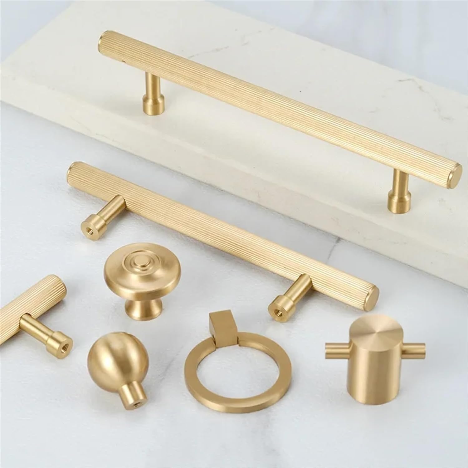 High-end Vertical Solid Brass Cabinet Drawer Shoe Door Pull Furniture Handle Kitchen Drawer Handles Closet Wardrobe Knobs 1Pcs (Color : Single Hole B)