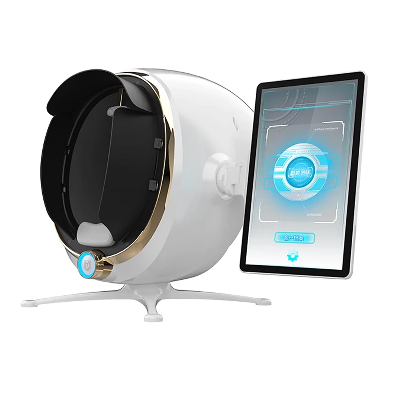 Adtzpc Professional 3D Skin Detector, 38 Million Skin Analyzer Moisture Tester With Intelligent 8 Spectra, 14 Item Detection and AI Face Recognition Technology, for Comprehensive Skin Issue Detection