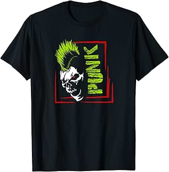 Amazon | パンク音楽 パンクロック モヒカンロッカー Tシャツ