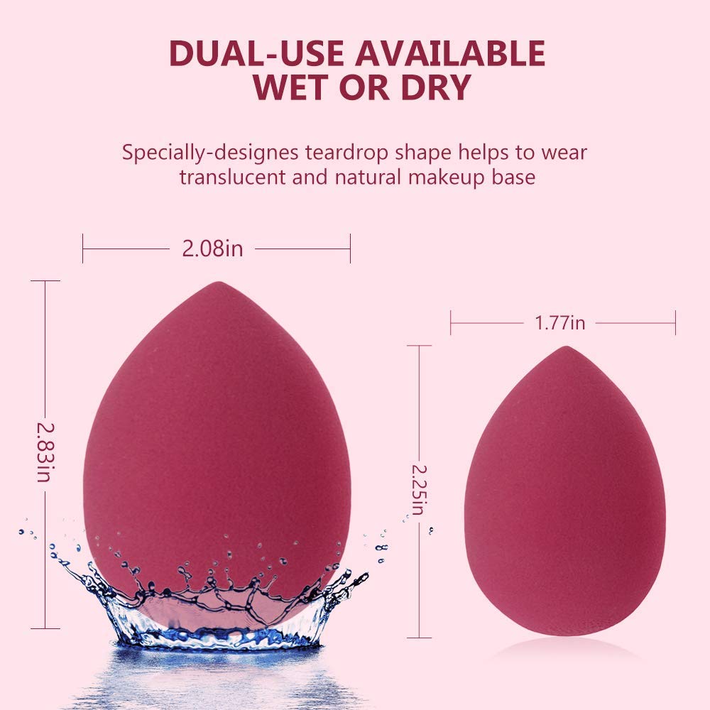 MAYU 2PCS Multicolor Makeup Sponges Set Blender Beauty Cosmetics Tool Flawless Facial Powder Puff Foundation Sponge 1