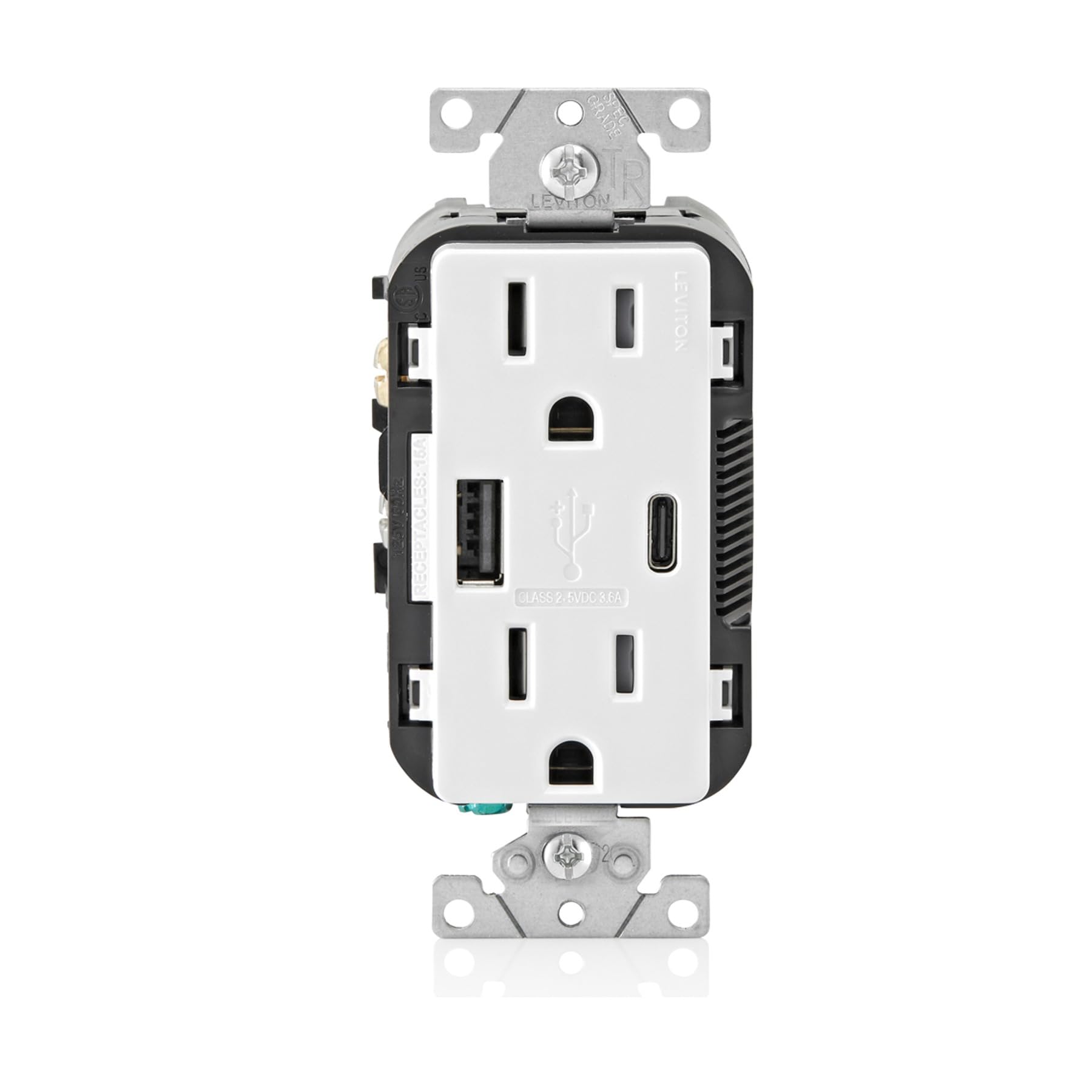 Leviton GFCI Outlet with USB - Tamper-Resistant -7