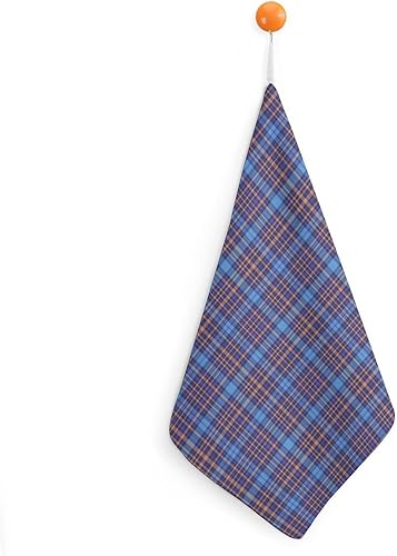 Decorative Hand Towels for Bathroom - Retro Blue Plaid Print Soft Absorbent Small Bath Hand Towels for Kitchen, Farmhouse, Spa, Hotel, Guest Tea and