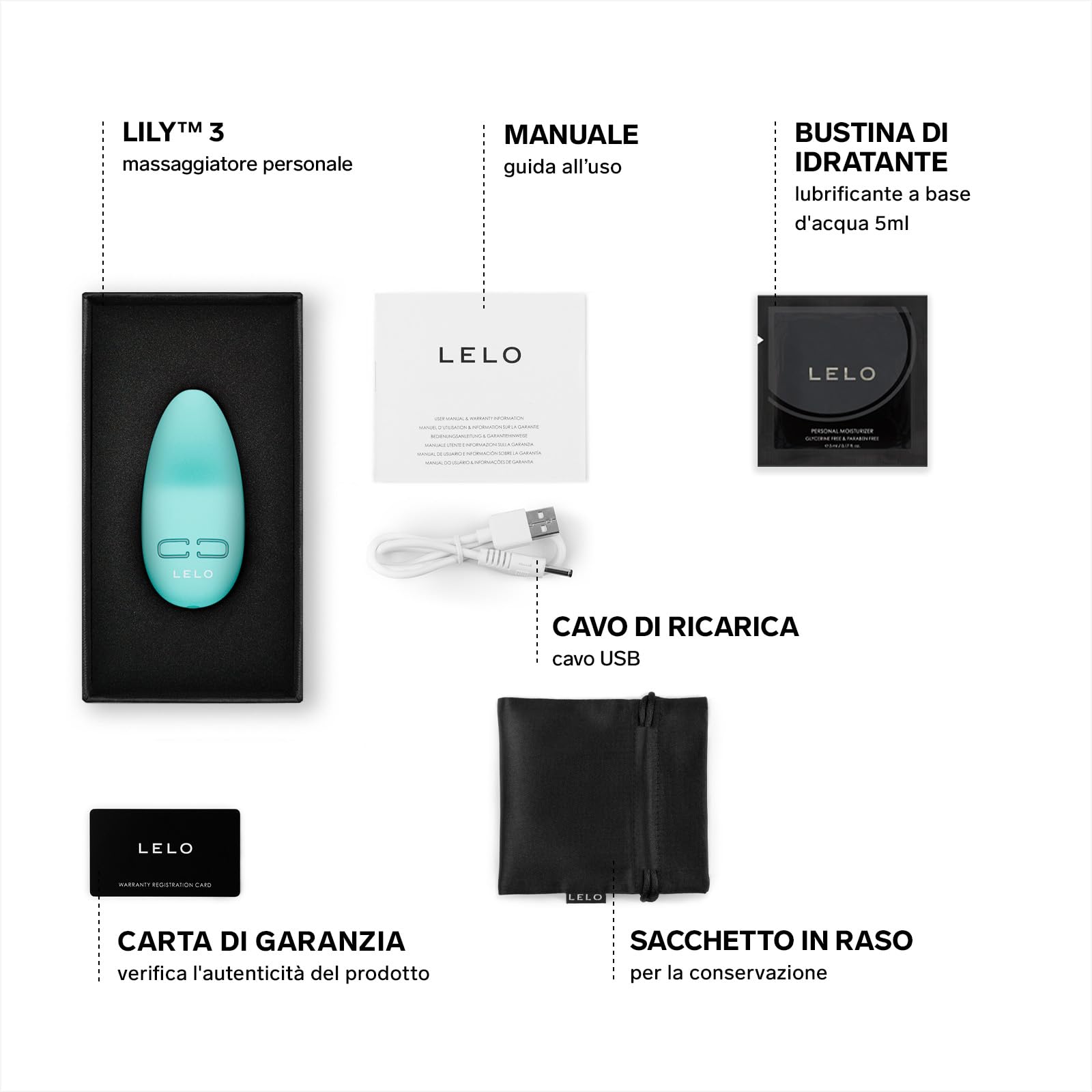 LELO LILY 3 Mini Vibratore per Donne Vibratore Donna Stimolatore Clitorideo Femminile Vibratori con 10 Modalità di Piacere e Design Impermeabile, Vibratoreper Donna Piccolo, Polar Verde