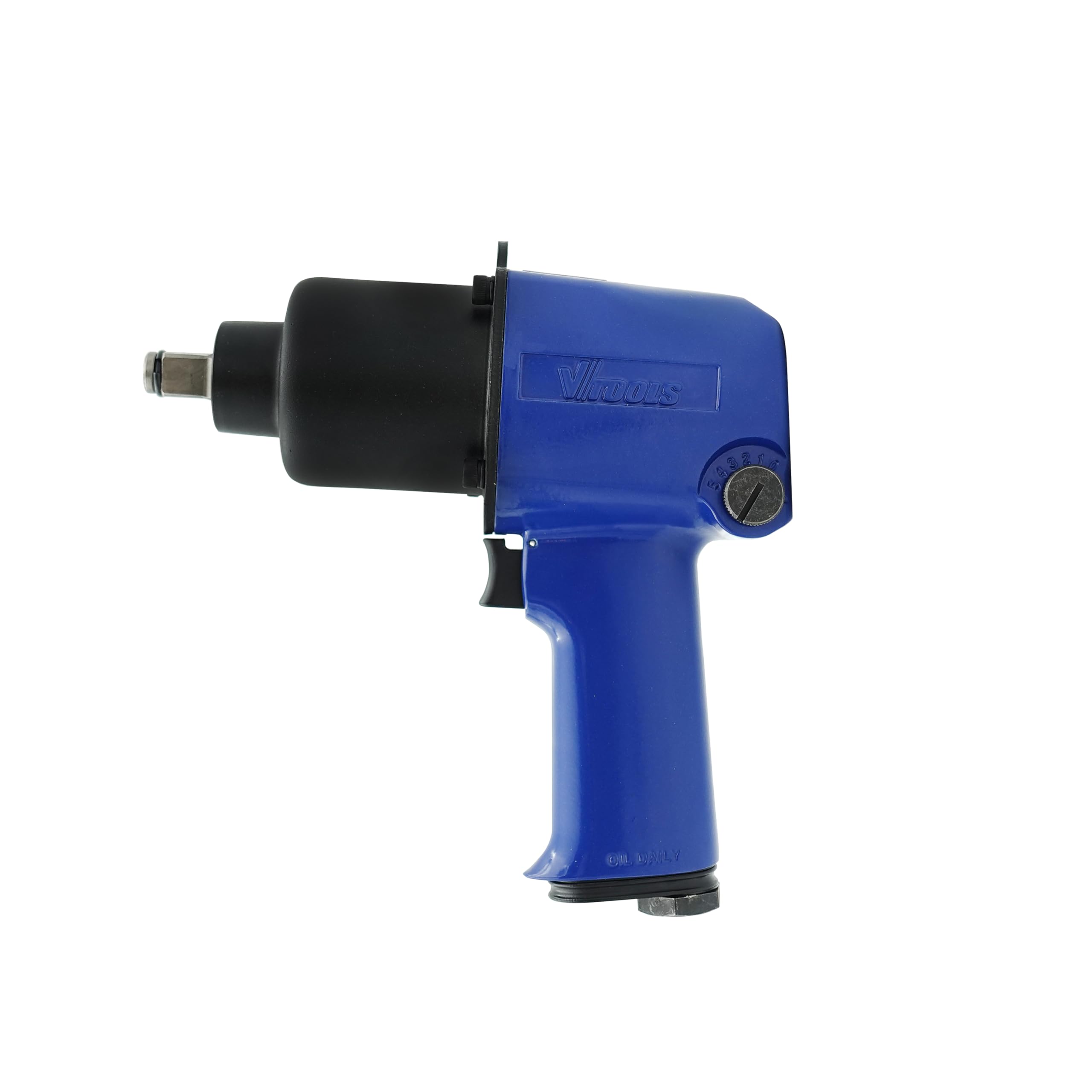 Air Impact Wrench 1/2 Inch, Max Torque 850Nm, Up to 7000RPM, Twin Hammer, Lightweight, Heavy Duty Impact Gun for Auto Repair, Changing Tires and Automobile, 2 Years Warranty, blue, VT6107