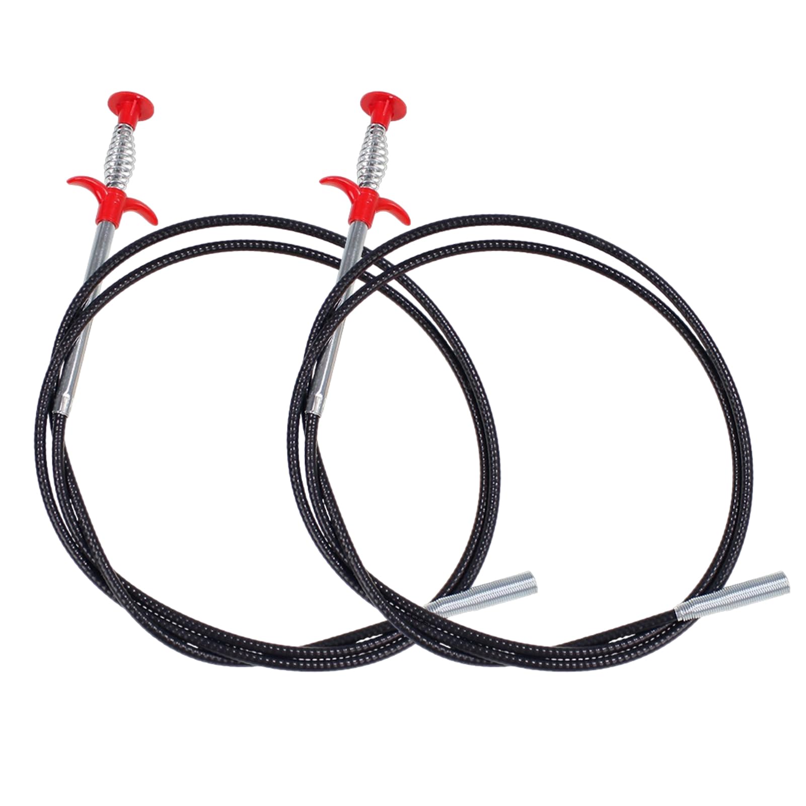 2 Pcs Drain Unblocker Tool, 200cm/90cm Sink Grabbers, Sink Grabbers, Flexible Grabber Pickup Tool, Claw Grabber, Toilet Snake Long Reachers Assist Tool for Kitchen Sink Bathroom Tub Toilet Drains