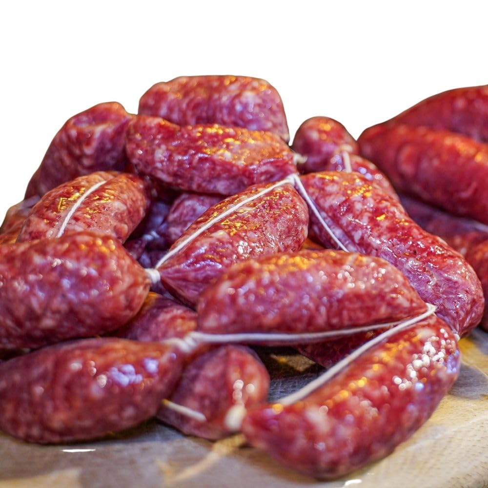 Fa.Lu.Cioli 1917 - Salsicce tipo Siena IGP sottovuoto, Salumi Artigianali - Carne selezionata senza Conservanti, Glutine e Lattosio, ideali per aperitivi. Certificazione IFS (1000, Grammi)